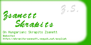 zsanett skrapits business card